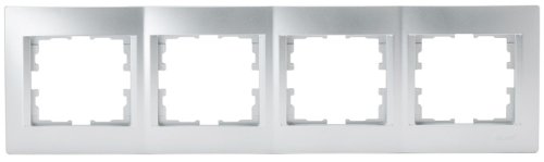 Рамка горизонтальная Lezard Karina 4-м. матовое серебро картинка